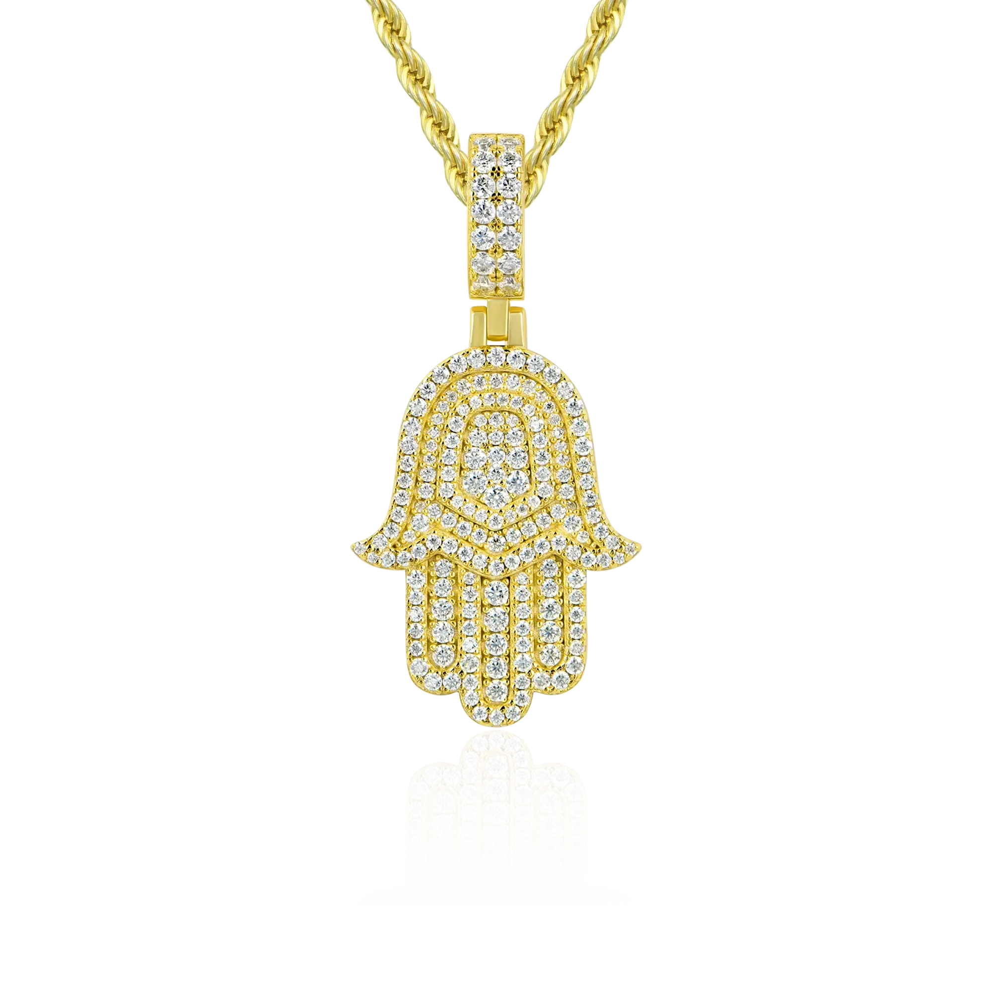 Double-Layered Hamsa Pendant