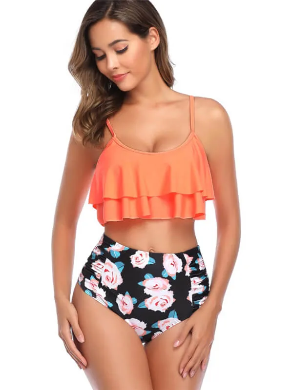Double Layered Ruffle Tankini