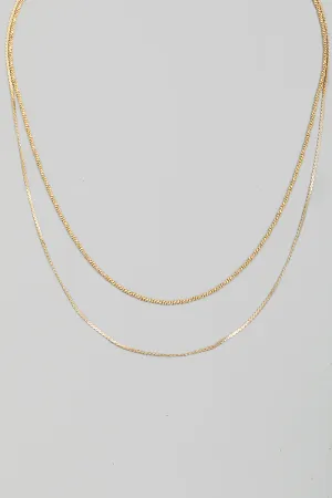 Double Twisted Layered Gold Necklace
