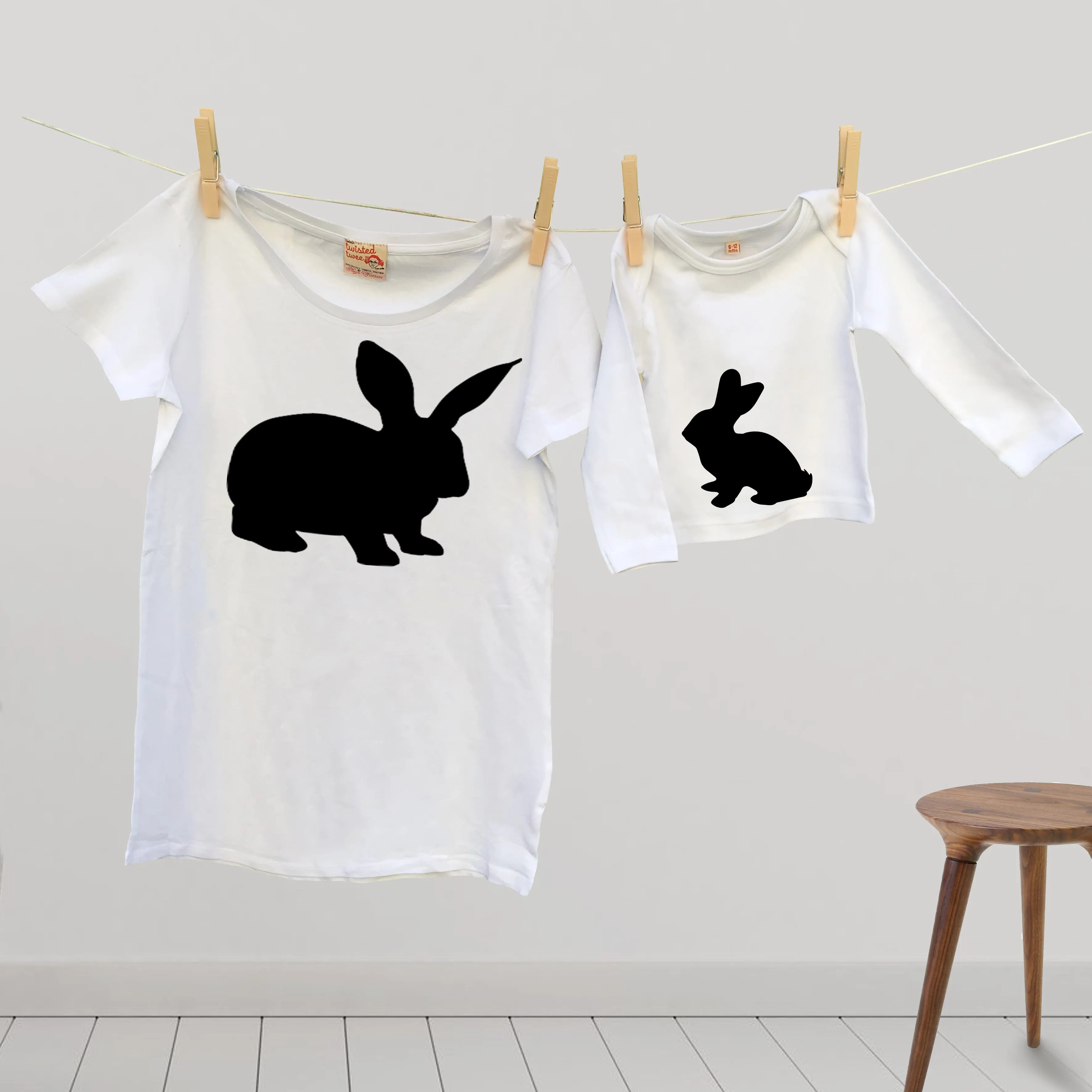 Easter bunny child's organic t shirt