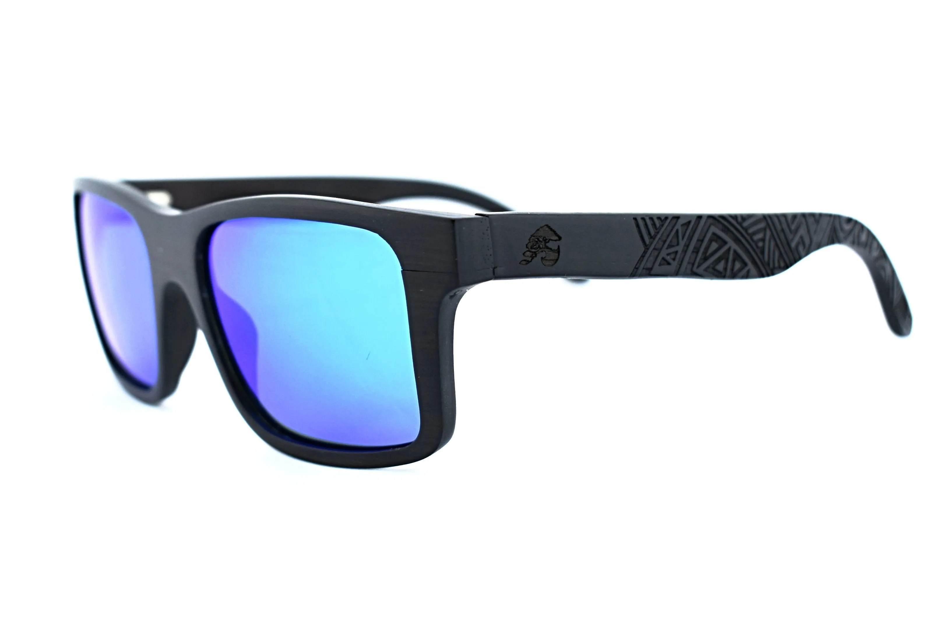 Ebony Wood Sunglasses With Tribal Design - Renegade