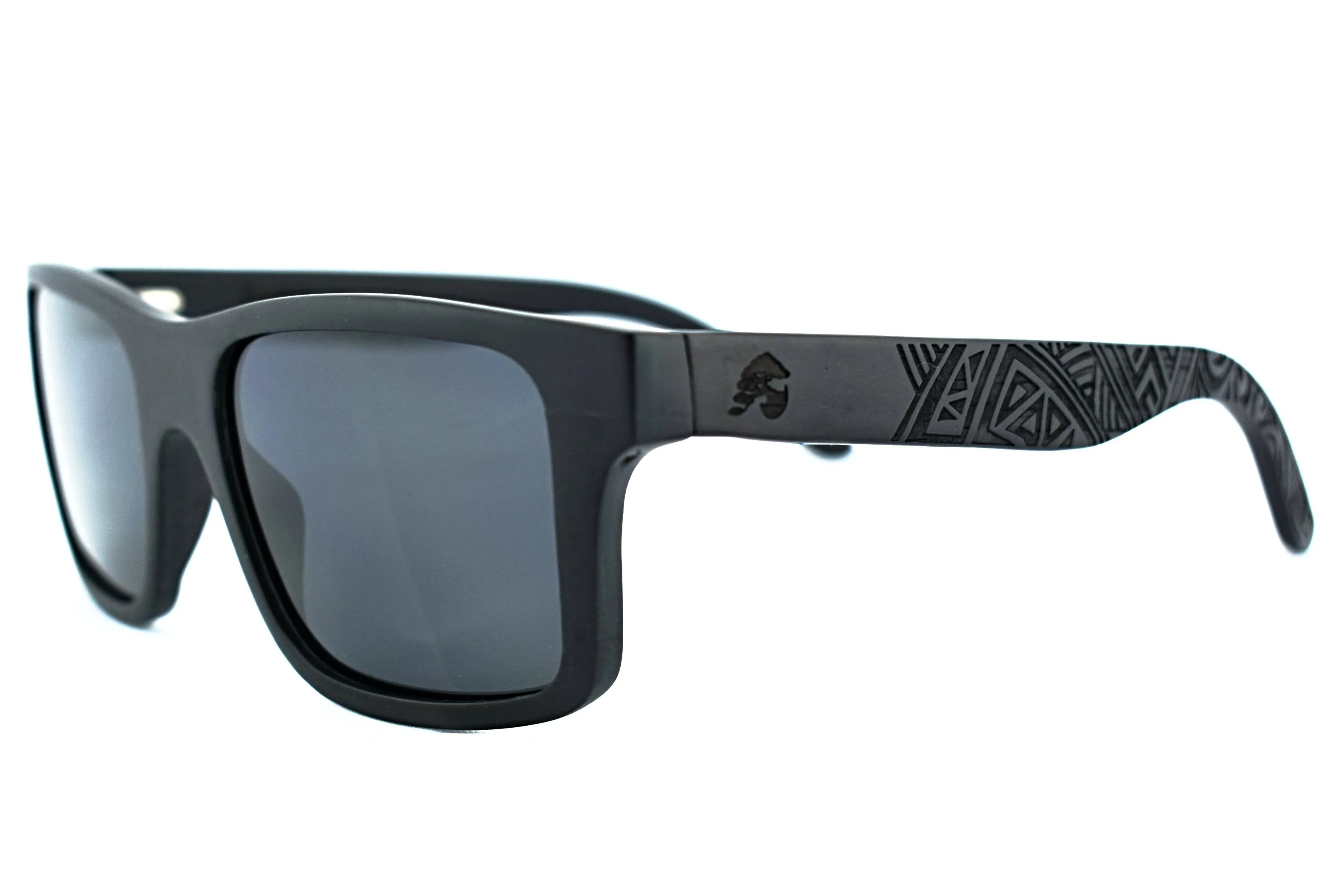 Ebony Wood Sunglasses With Tribal Design - Renegade