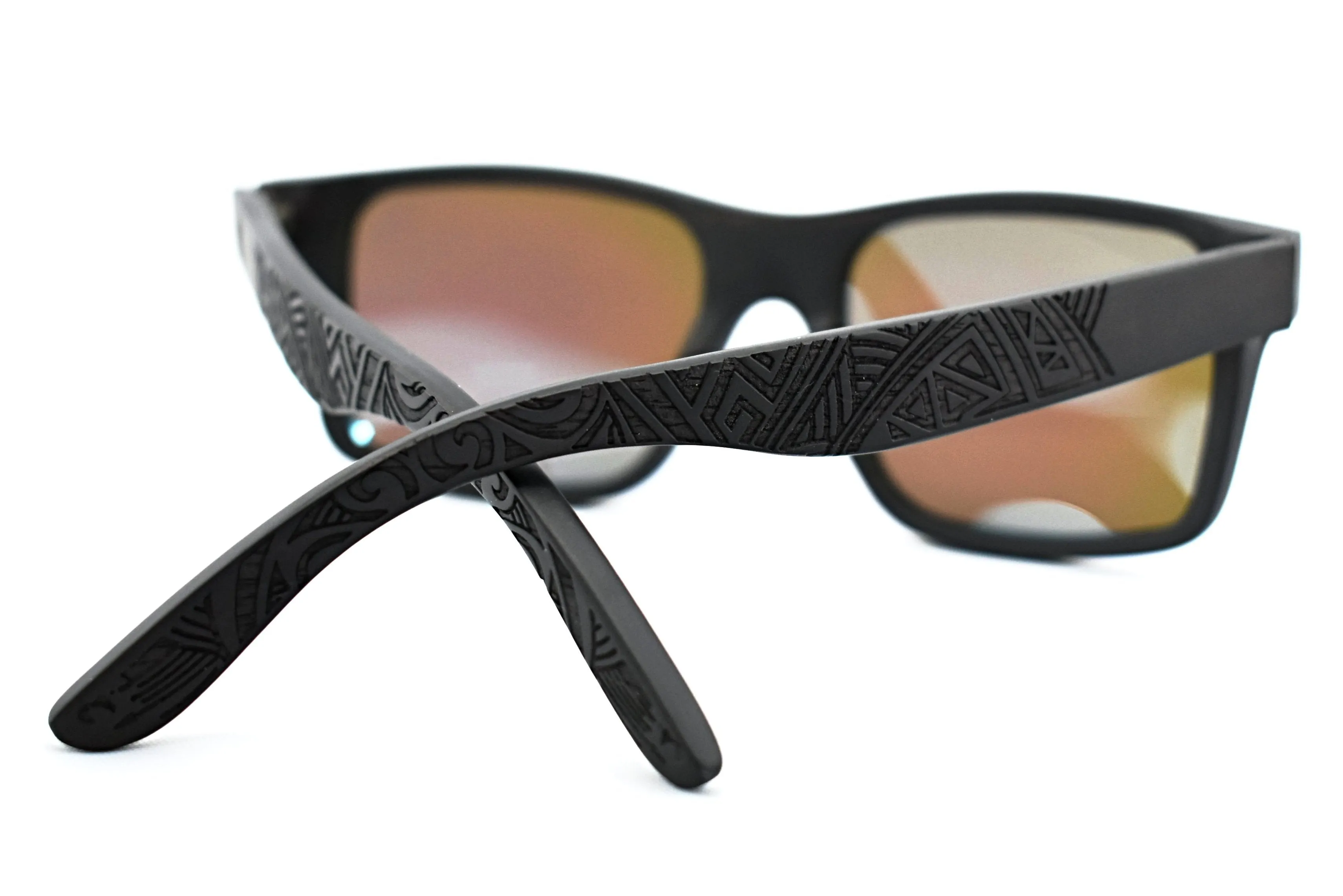Ebony Wood Sunglasses With Tribal Design - Renegade