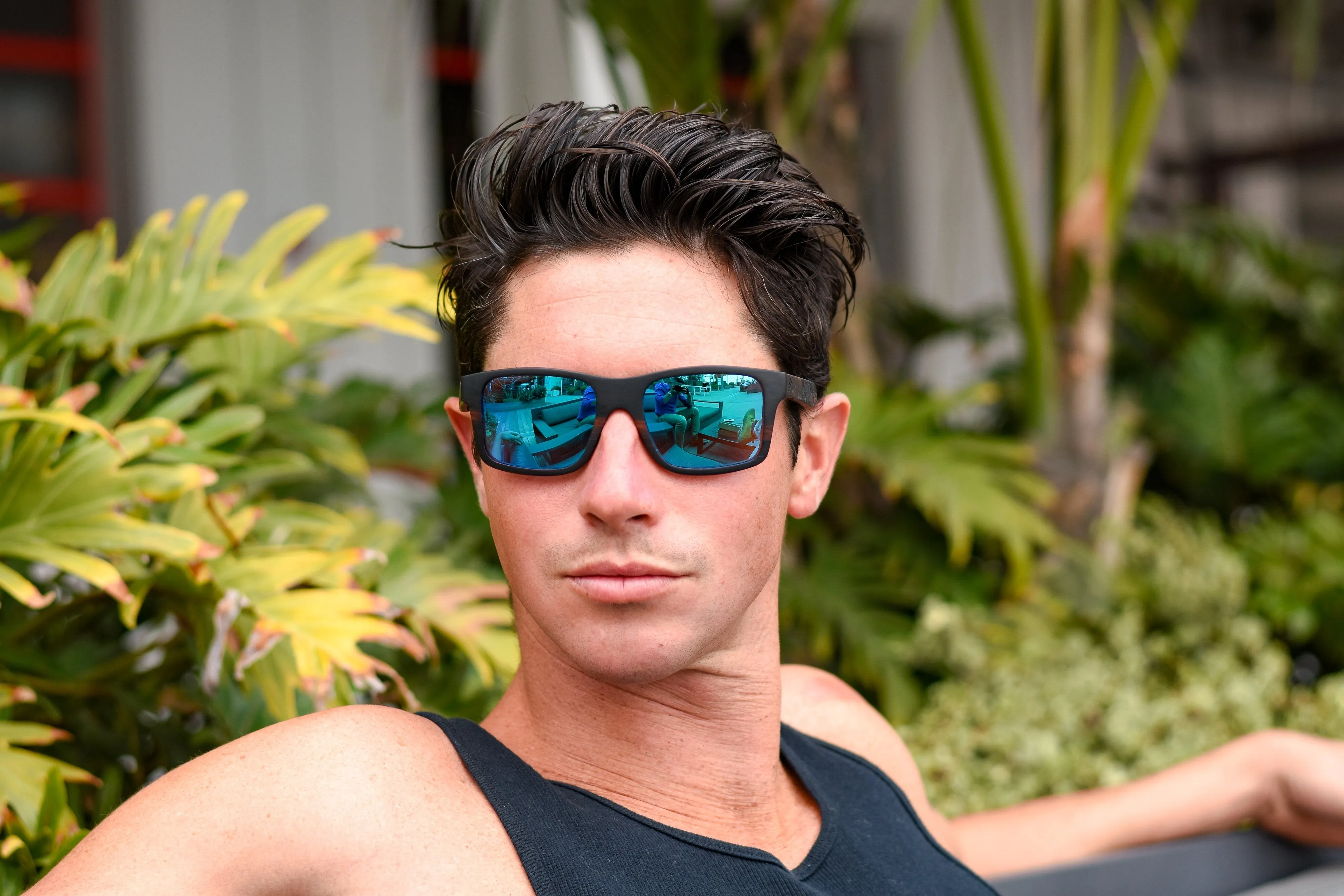Ebony Wood Sunglasses With Tribal Design - Renegade