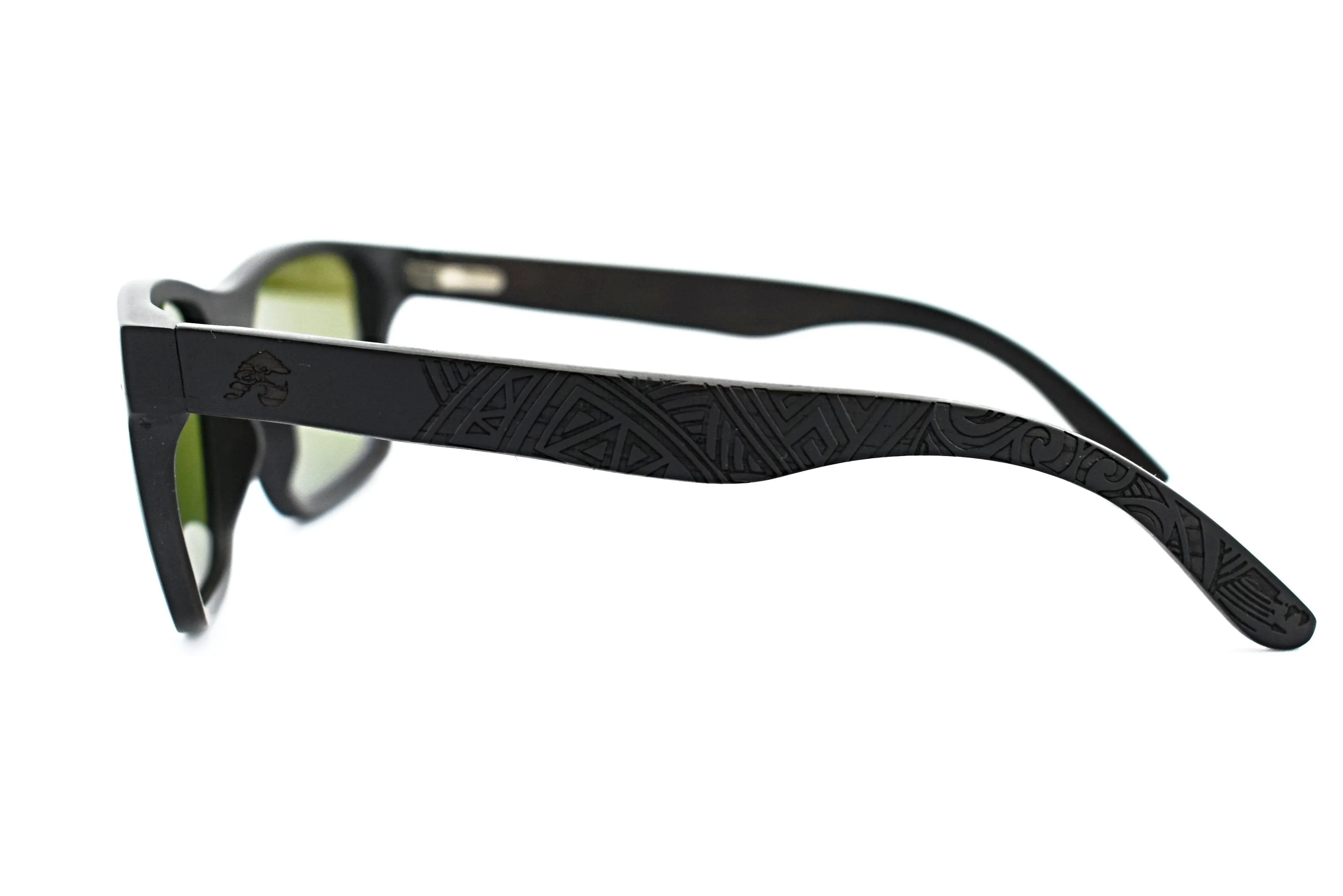 Ebony Wood Sunglasses With Tribal Design - Renegade