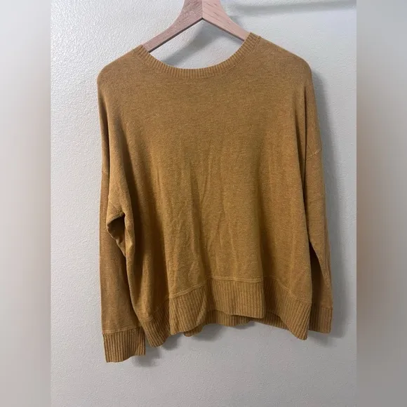 EILEEN FISHER Arnica Sweater Womens Size Medium Golden Yellow Slouchy