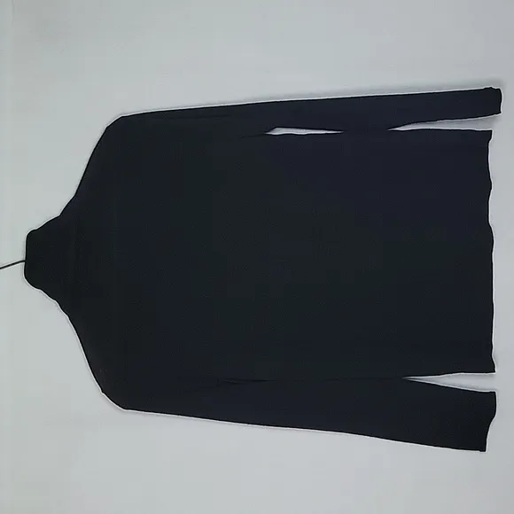 Eileen Fisher Black Lightweight Turtleneck Sweater 100% Merino Wool Size XS