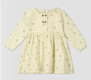 Ettie & H Ivory Dress in Holly Pattern: Sizes NB to 18/24M