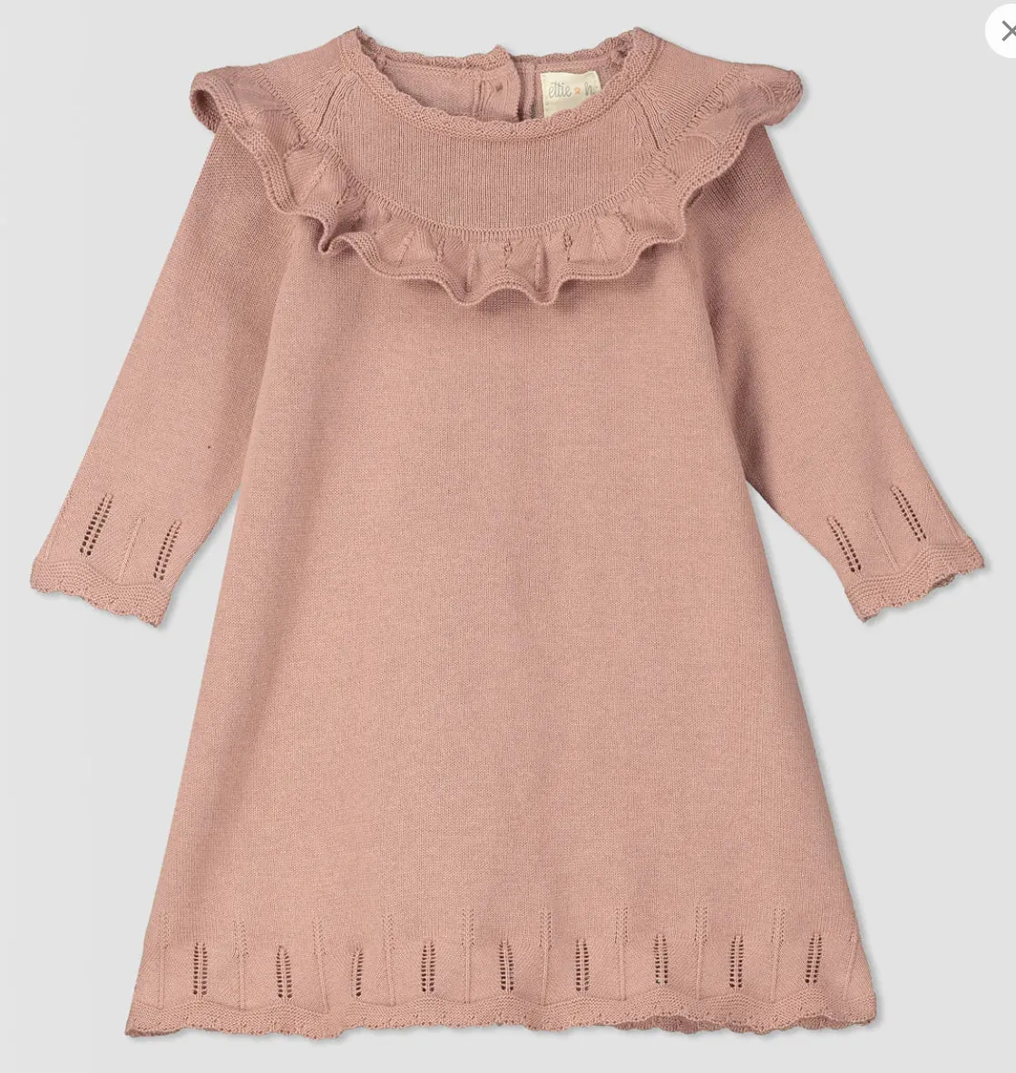 Ettie   H Tressa Dress In Rose Knit: Size 2-7y