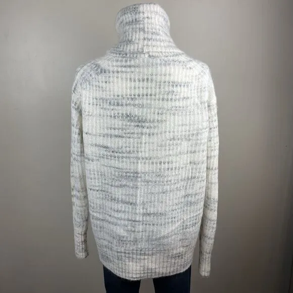 EVERLANE  S Alpaca Wool Blend Mark Knit Turtleneck Cozy Chunky Knit  Sweater