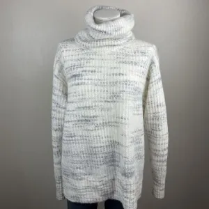 EVERLANE  S Alpaca Wool Blend Mark Knit Turtleneck Cozy Chunky Knit  Sweater