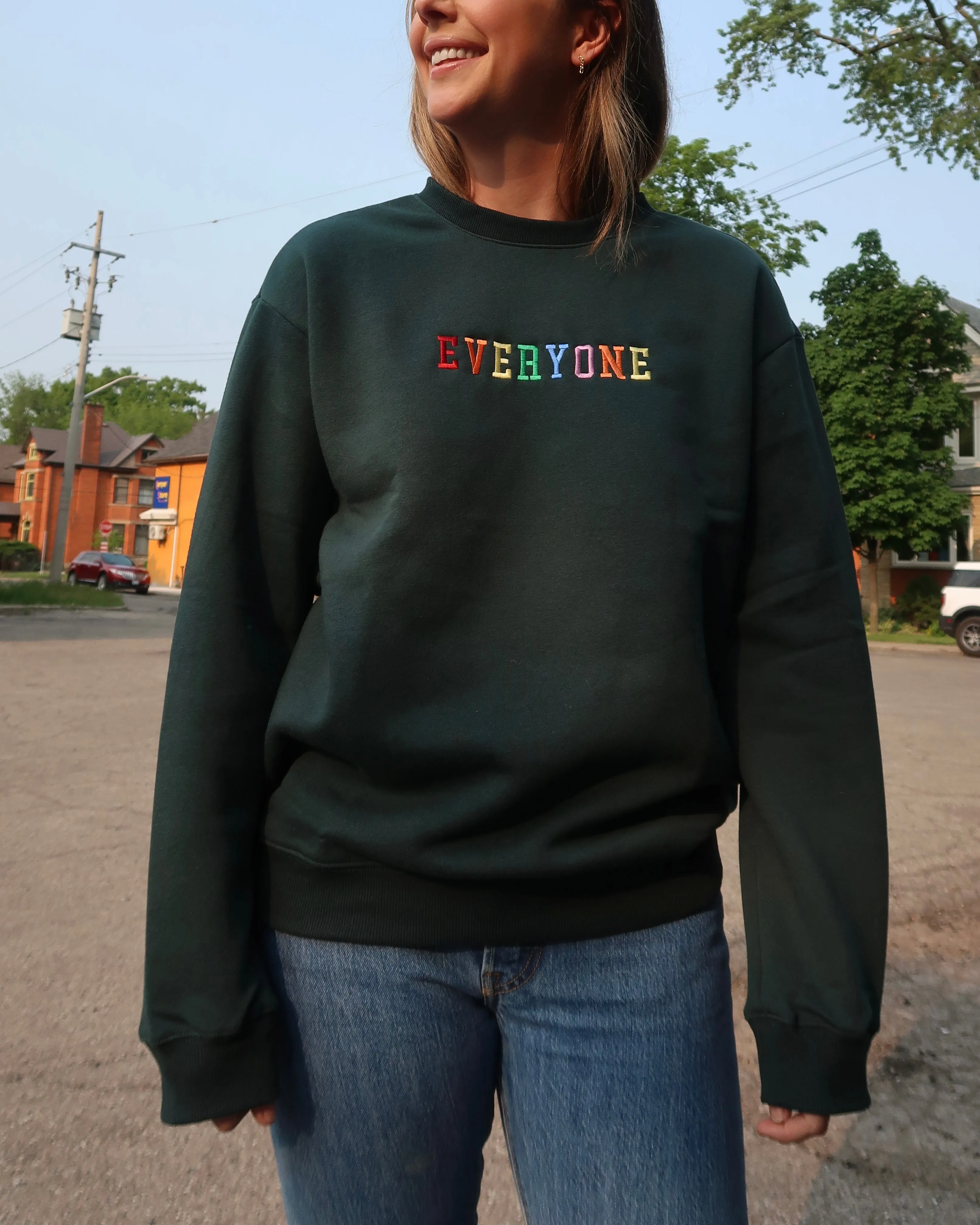 EVERYONE Relaxed Crewneck (DARK GREEN)