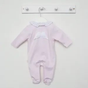 EXCLUSIVE TO US Baby Gi Girls Pink Angel Wings Cotton Sleepsuit