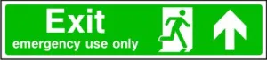 Exit Emergency Use Only Arrow Up Sign