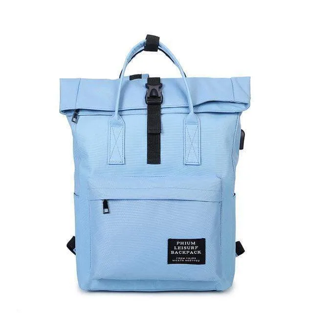 External USB Charge Backpack For Teens