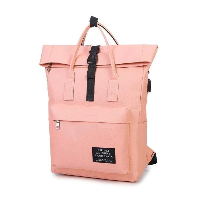 External USB Charge Backpack For Teens