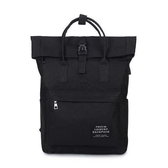 External USB Charge Backpack For Teens