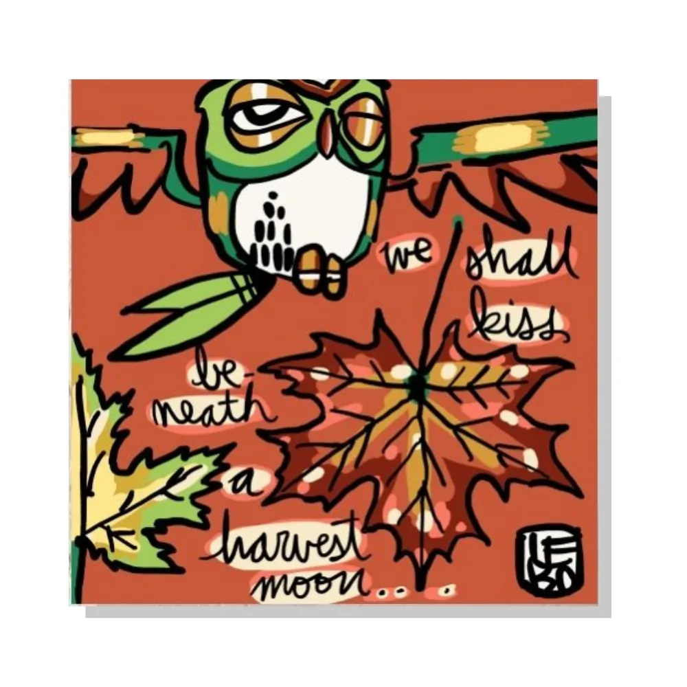 Fallin', Dancin', and Kissin' Beneath a Harvest Moon - Lebo Steel Mineral Print Series