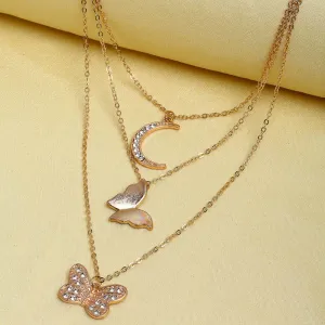 Ferosh Zuri Pellucid Butterfly-Moon Chain