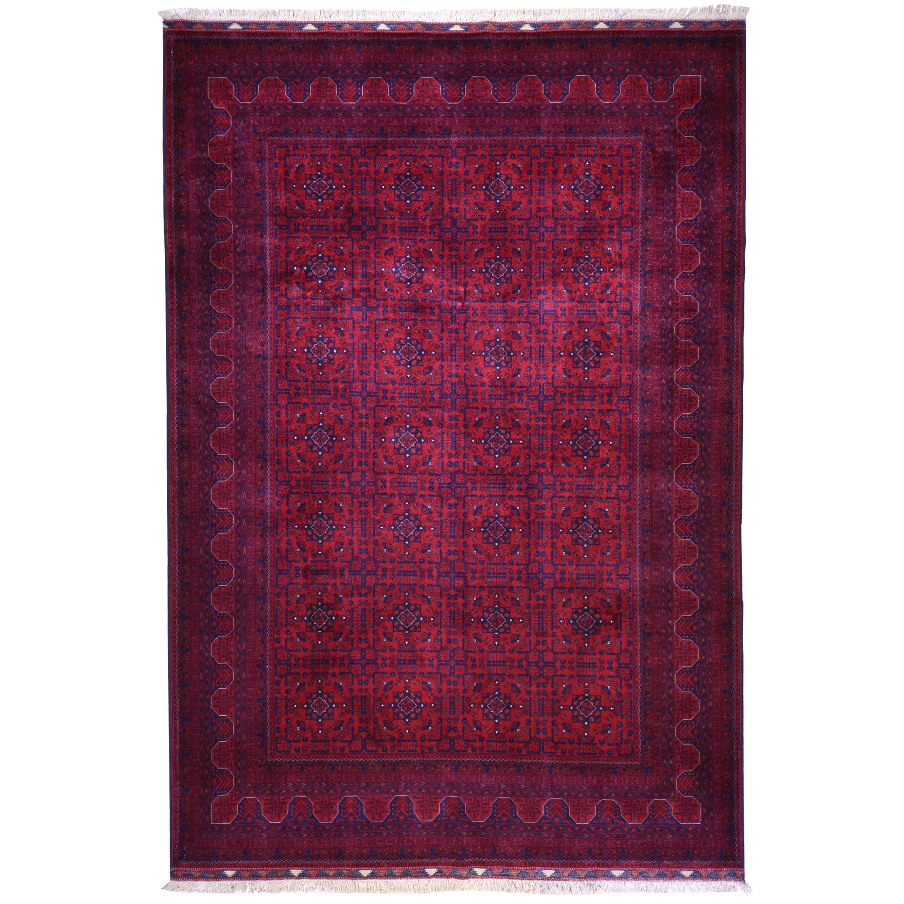 Fine Hand-Knotted Turkmen Tribal Traditional Wool Rug (Size 6.8 X 9.9) Brral-6717