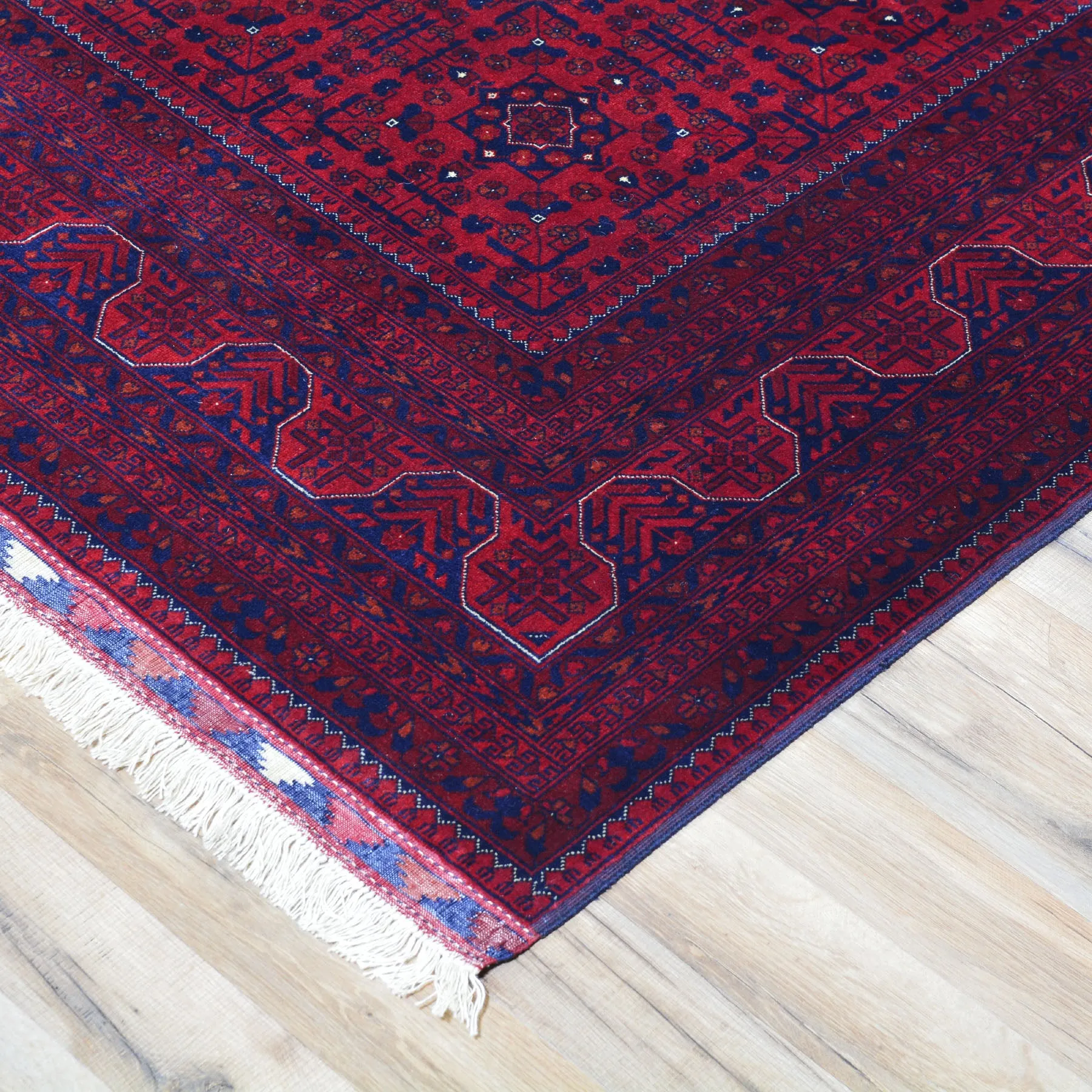 Fine Hand-Knotted Turkmen Tribal Traditional Wool Rug (Size 6.8 X 9.9) Brral-6717
