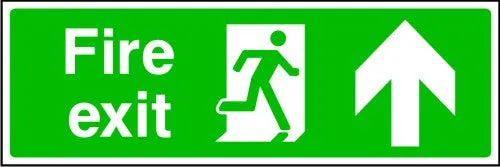 Fire Exit Arrow Up Sign
