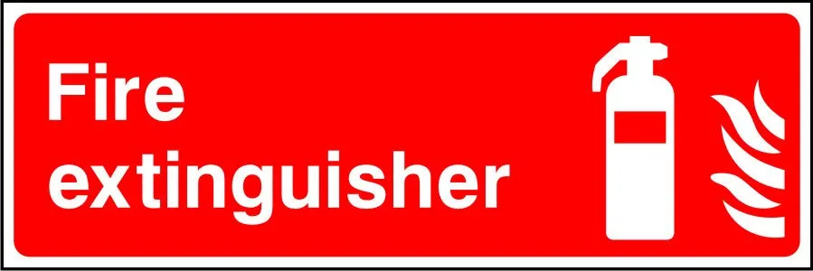 Fire extinguisher safety sign