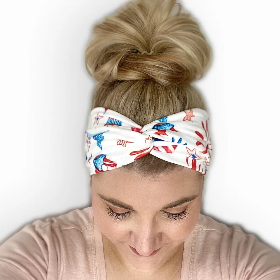 Fireworks Twist Turban Headband