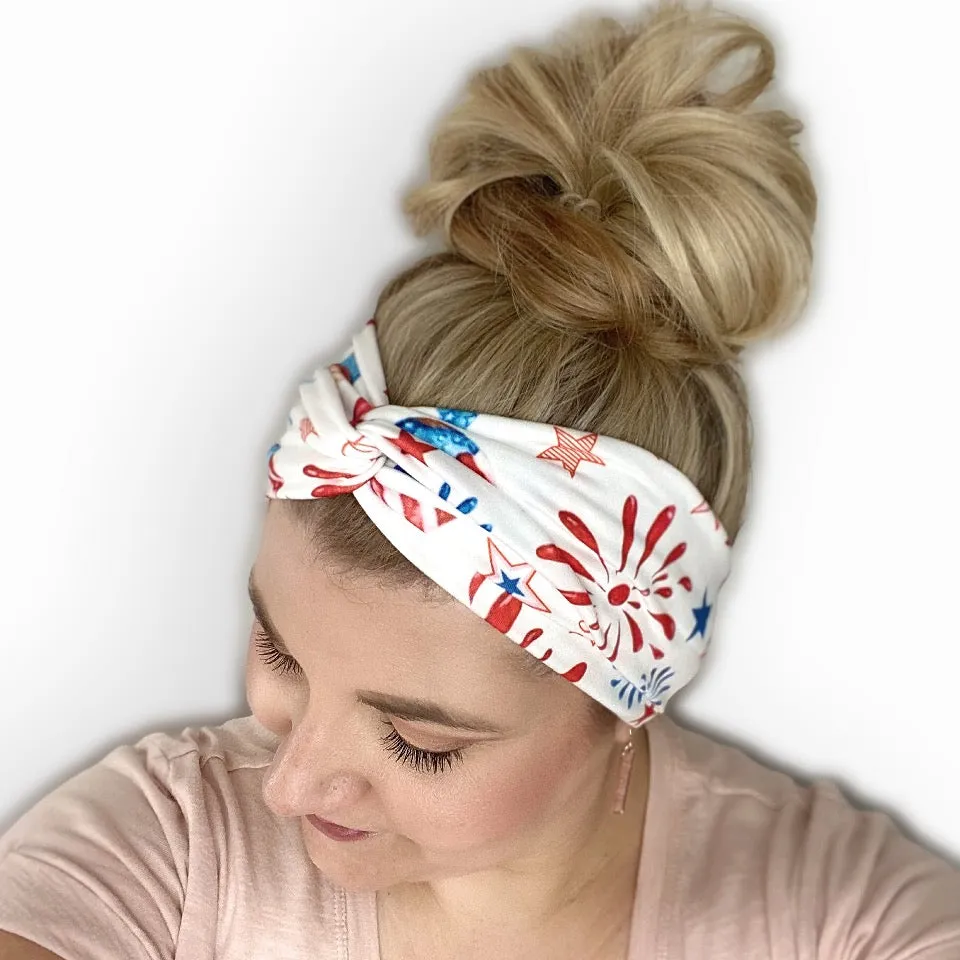 Fireworks Twist Turban Headband