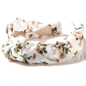 Floral Collection Poppy Knotted Headband - Print