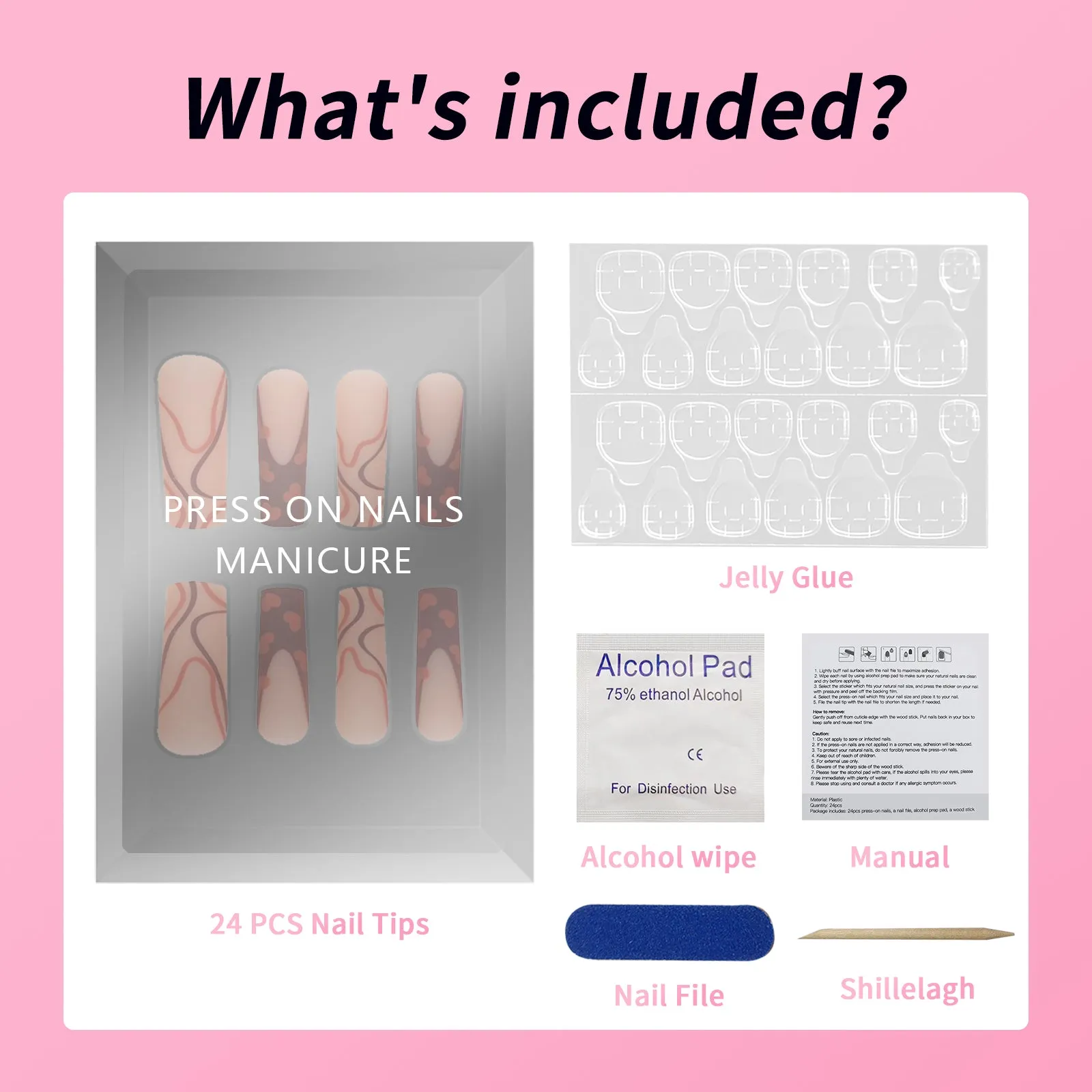 Fofosbeauty 6*24pcs Press on Nails, Artificial Acrylic Nails for Salon Quality in Seconds 03