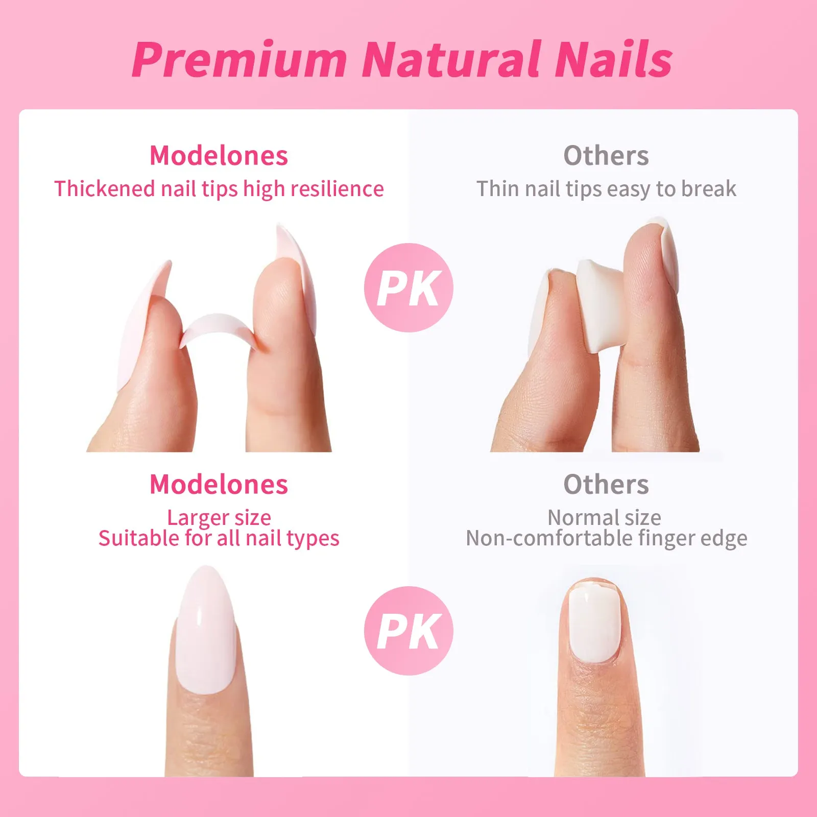 Fofosbeauty 6*24pcs Press on Nails, Artificial Acrylic Nails for Salon Quality in Seconds 03