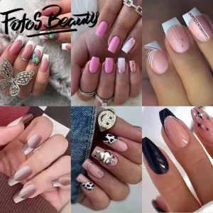 Fofosbeauty 6*24pcs Press on Nails, Artificial Acrylic Nails for Salon Quality in Seconds 08