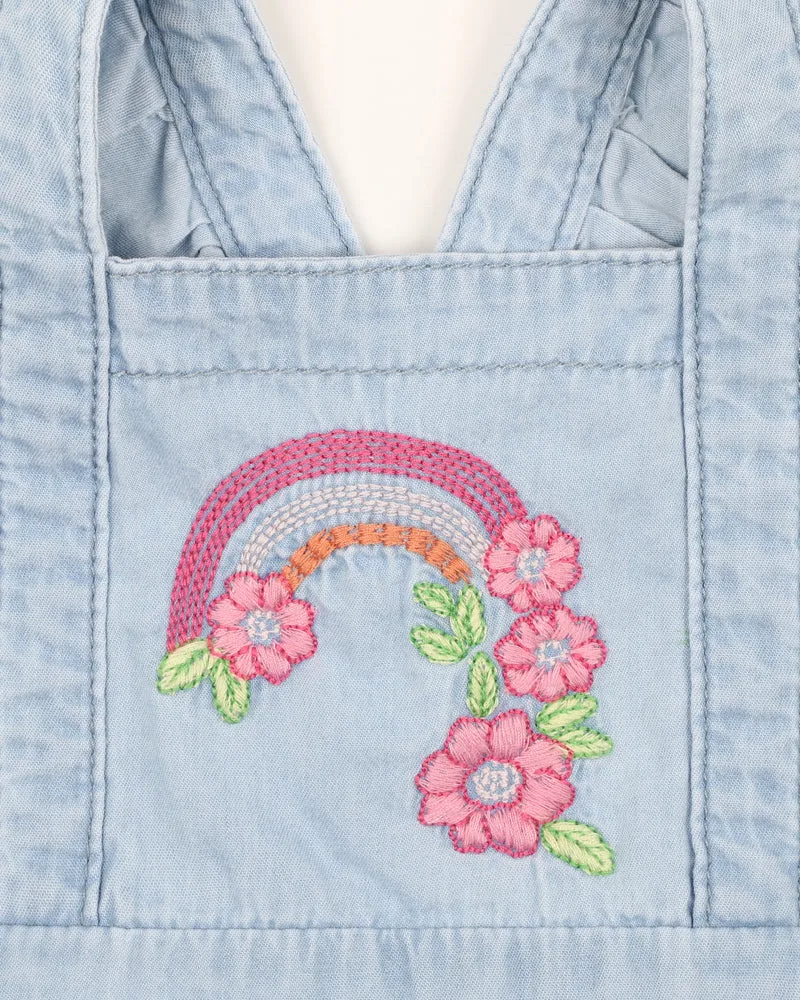 FOX & FINCH RETRO RAINBOW FRILL ROMPER
