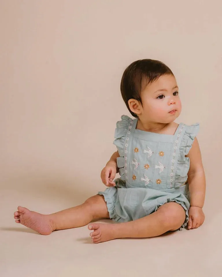 FOX & FINCH SWEET SPOT EMBROIDERED OVERALL