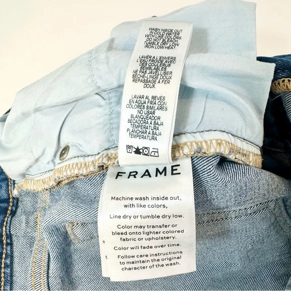 Frame Denim Le Grand Garcon Distressed Short, Shear Wash