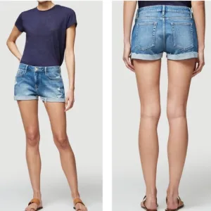 Frame Denim Le Grand Garcon Distressed Short, Shear Wash