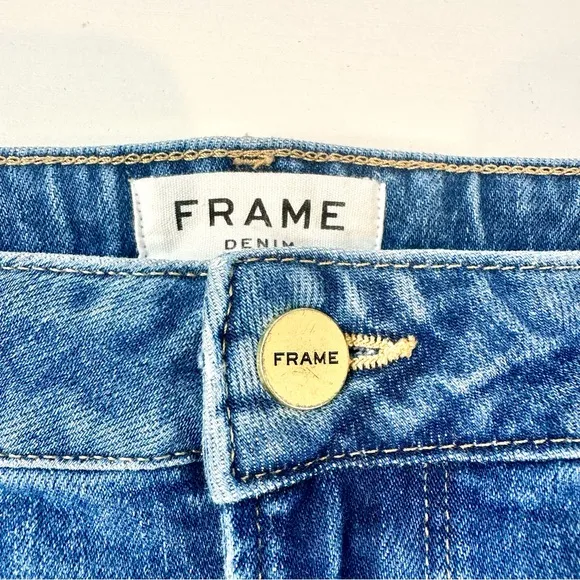 Frame Denim Le Grand Garcon Distressed Short, Shear Wash