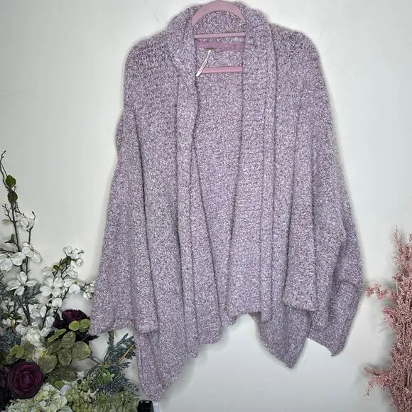 FREE PEOPLE BFF Cardigan Sweater Passion Flower Purple Lilac