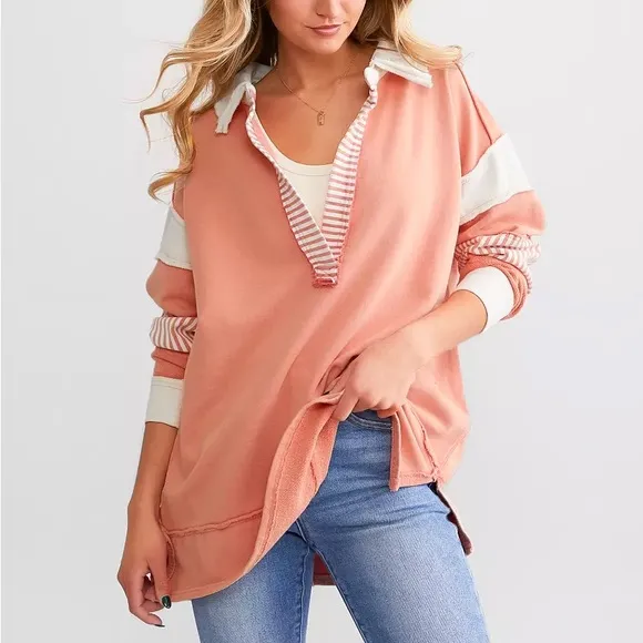 Free People | Clean Prep Oversized Pullover