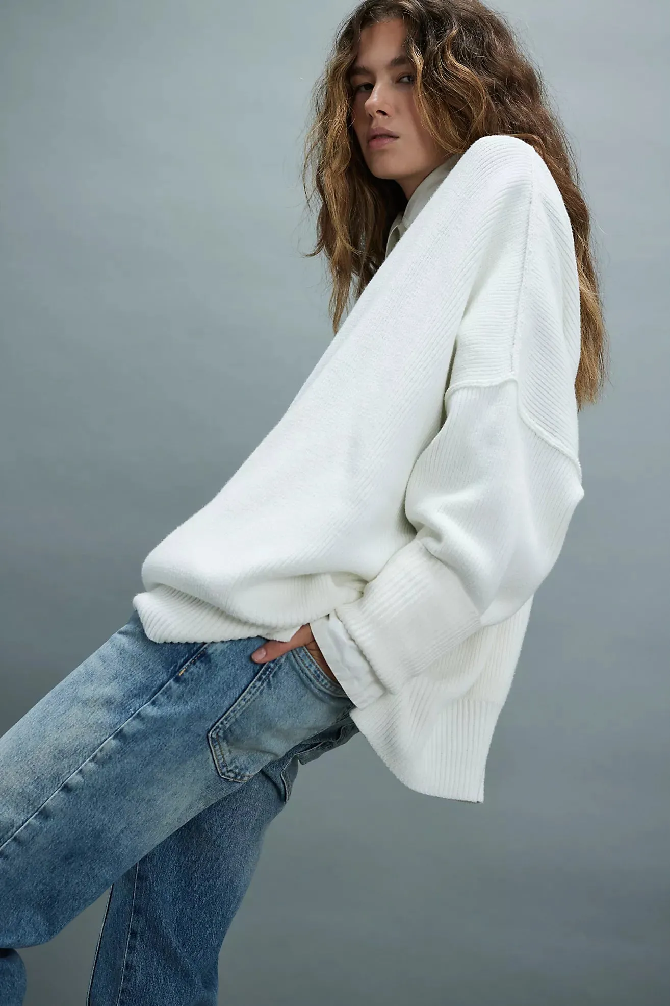 free people: easy street tunic-painted white