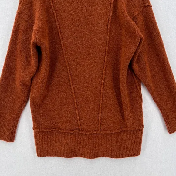 FREE PEOPLE Eucalyptus Cardigan Sweater Womens XS Rust Orange Brown Slouchy Cozy