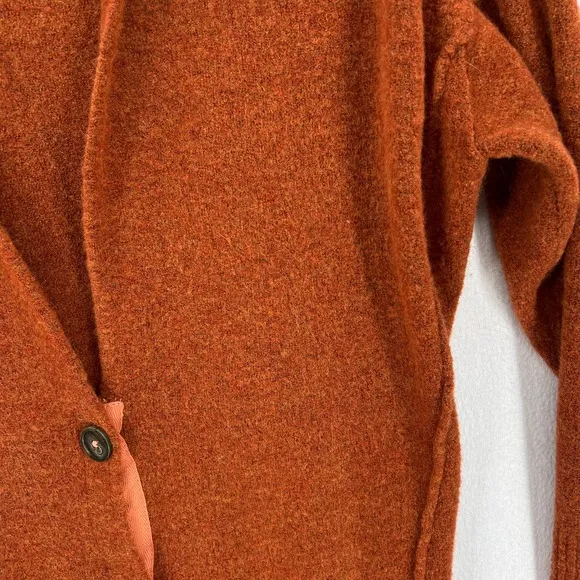 FREE PEOPLE Eucalyptus Cardigan Sweater Womens XS Rust Orange Brown Slouchy Cozy