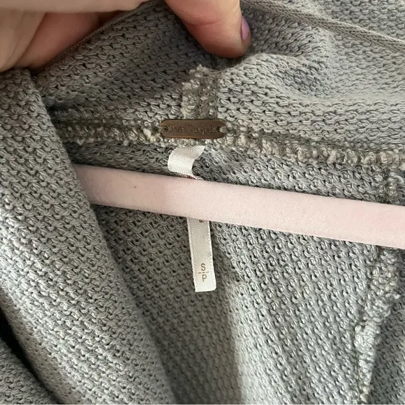 Free People / Grey The Big Chill Oversized Sweater Cardigan