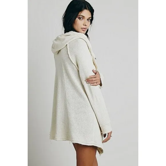 Free People / Grey The Big Chill Oversized Sweater Cardigan