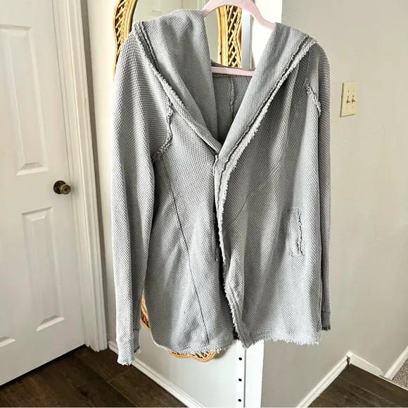 Free People / Grey The Big Chill Oversized Sweater Cardigan