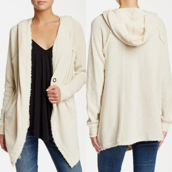 Free People / Grey The Big Chill Oversized Sweater Cardigan