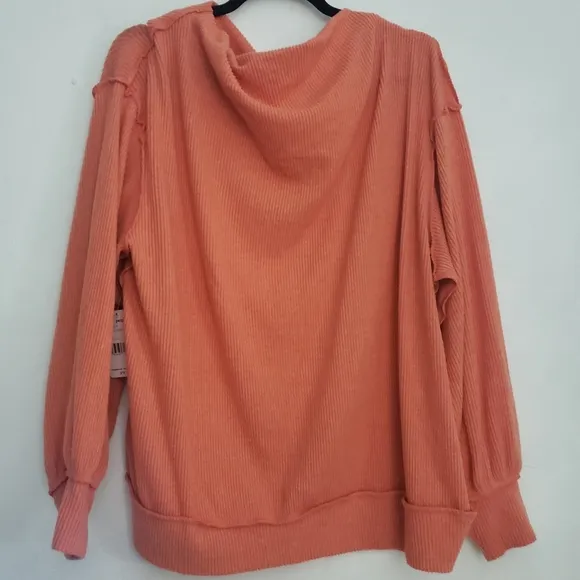 Free People Main Squeeze Hacci Balloon Sleeve Top