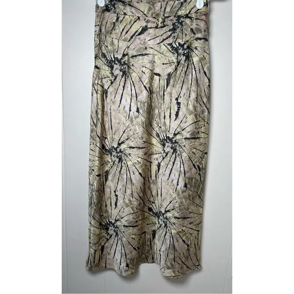 Free People Normani Bias Printed Skirt in Magic Smoke Combo Size 2 Gently Used