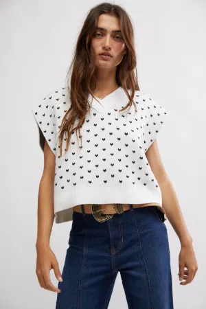 free people: pattern easy street sweater-ivory black combo